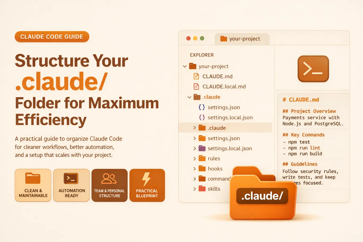 How to Structure the .Claude/ Folder for Maximum Efficiency: A Practical Guide to Instructions, Rules, and Hooks